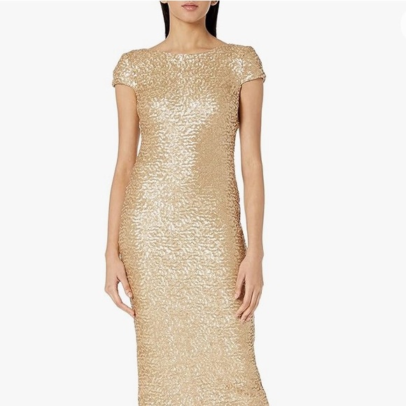 Dress The Population Gold Dress Alida Sequin Dress By Dress The Population  Rent The Runway